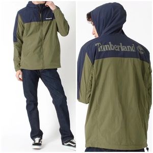 Timberland Olive and Navy Windbreaker Jacket